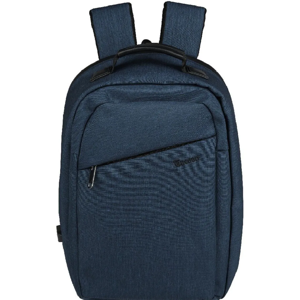 Sac à dos antivol avec port USB intégré uni bleu