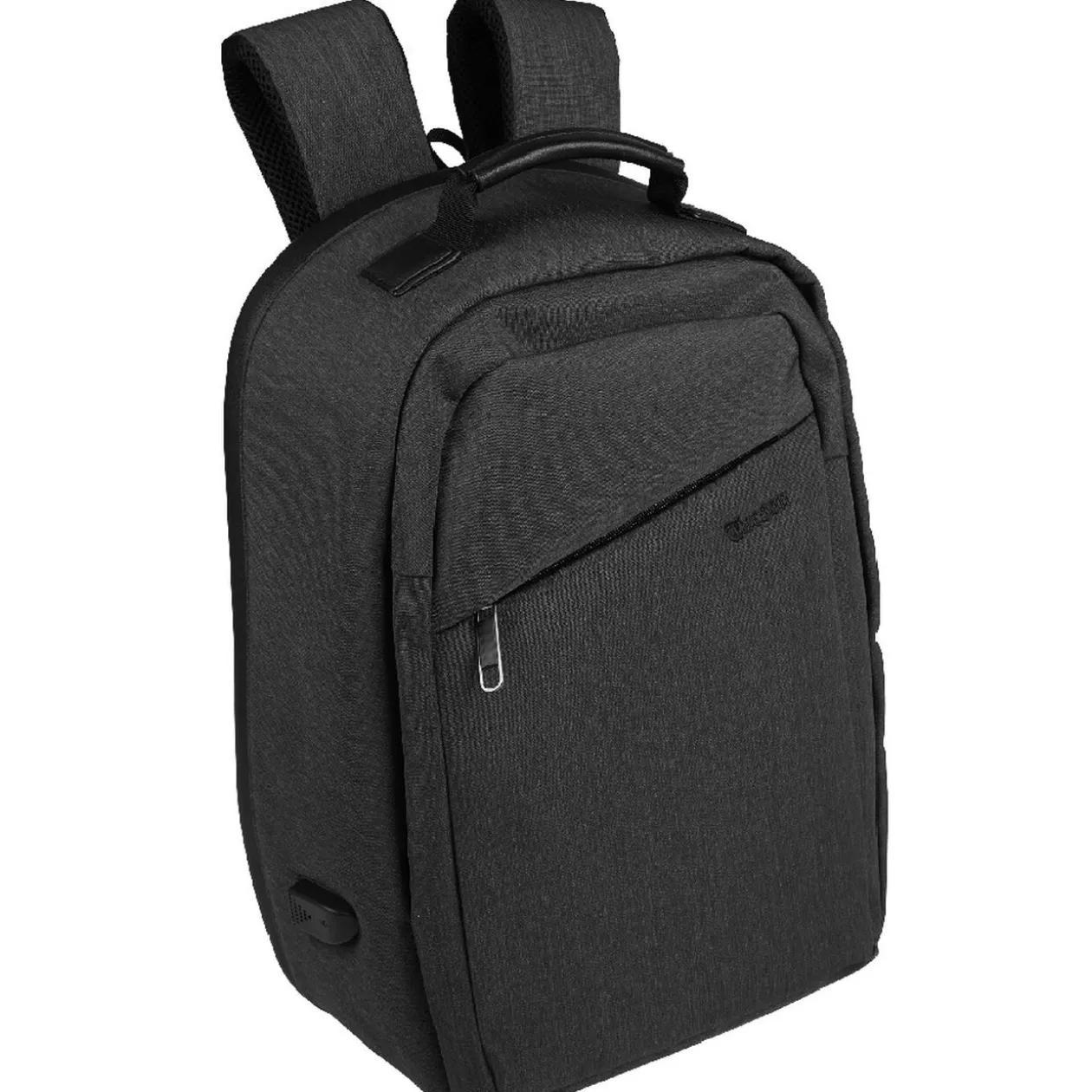 Sac à dos antivol avec port USB intégré uni gris