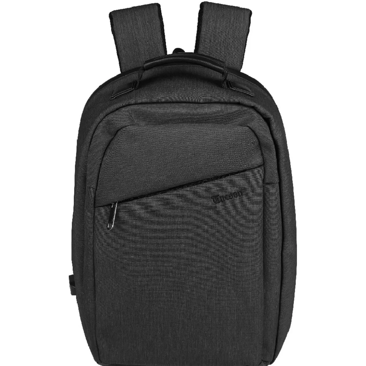 Sac à dos antivol avec port USB intégré uni gris