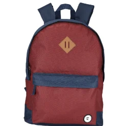 Sac à dos bi-matière bleu rouge bordeaux