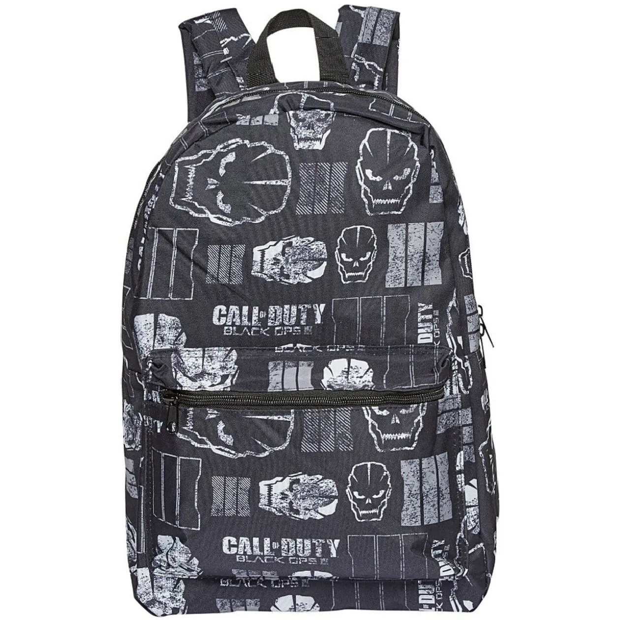 Sac à dos Call Of Duty Black Ops motif tête de mort noir et gris