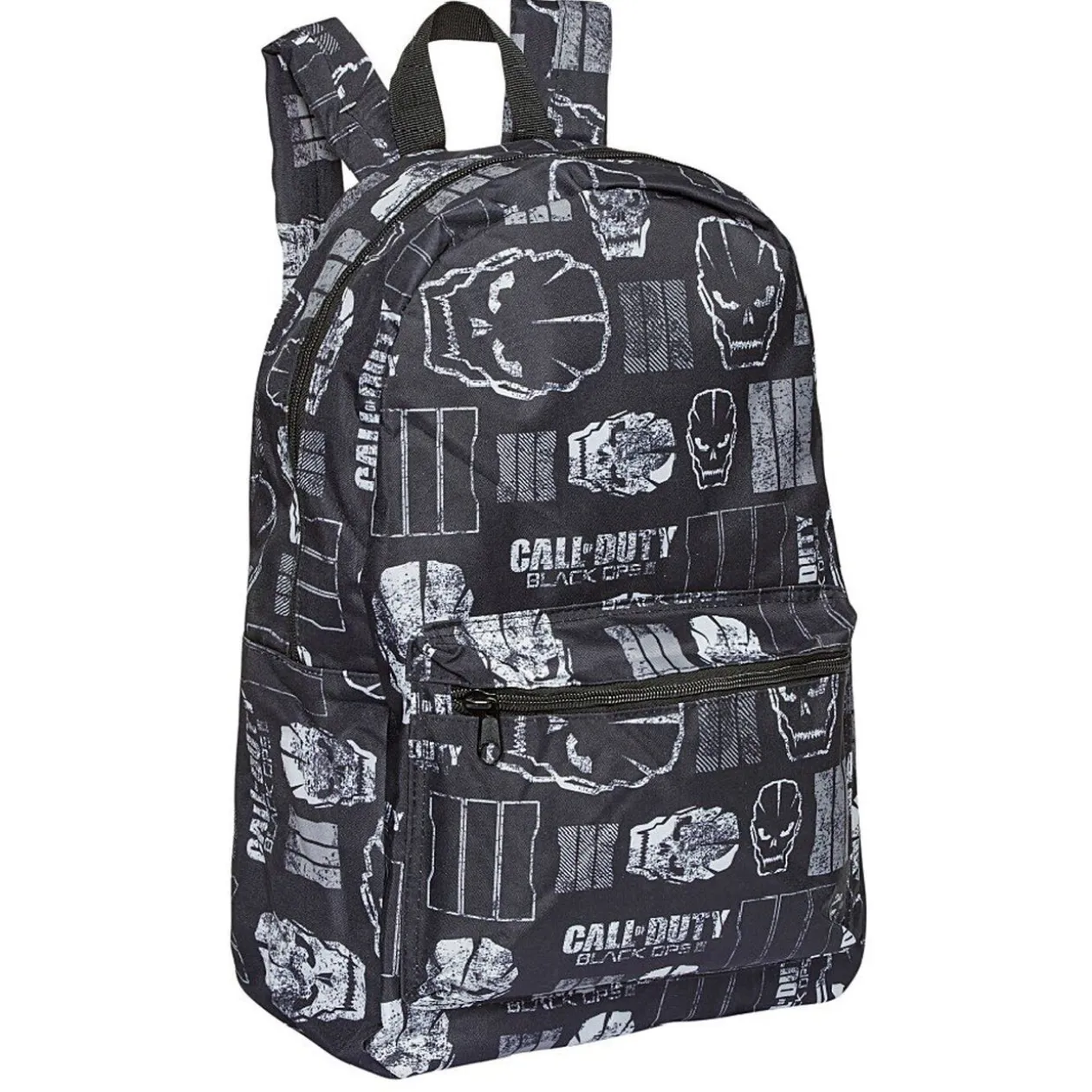 Sac à dos Call Of Duty Black Ops motif tête de mort noir et gris
