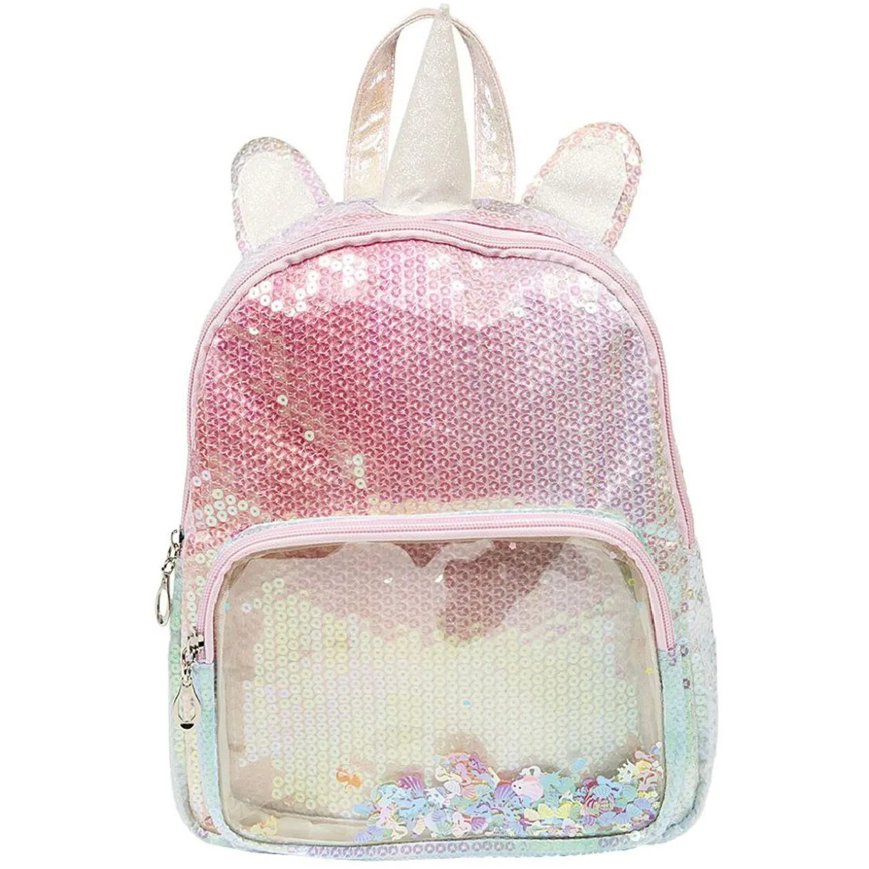 Sac à dos licorne sequin rose