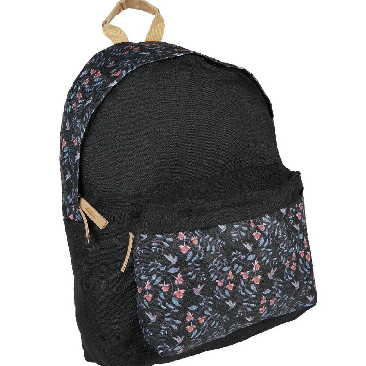 Sac à dos noir design fleur