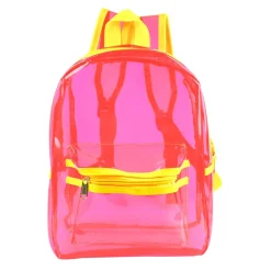 Sac à dos OMG rose et jaune transparent