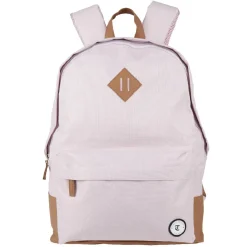Sac à dos Tucson bi-matière rose simili marron
