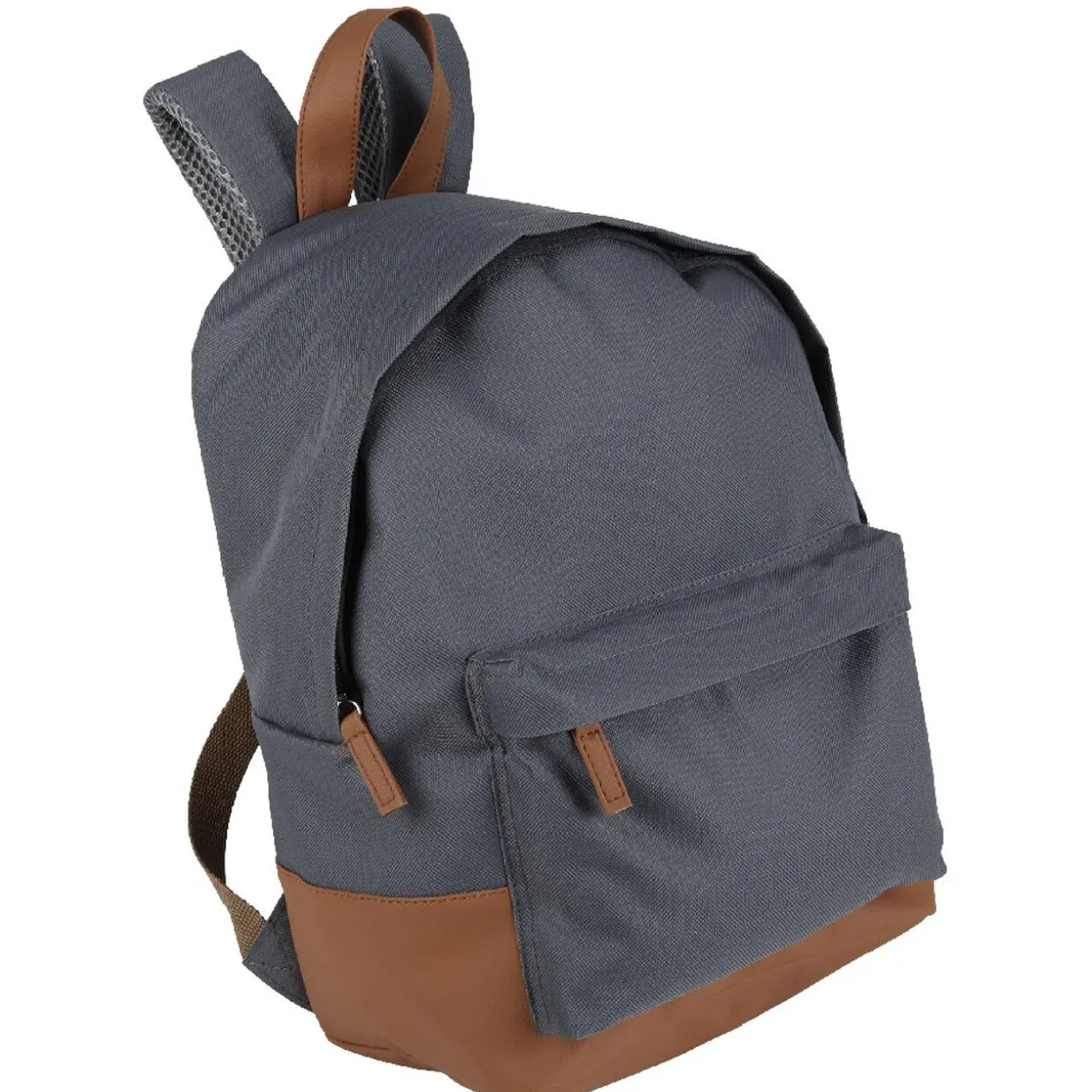 Sac à dos Tucson bi-matière gris simili marron