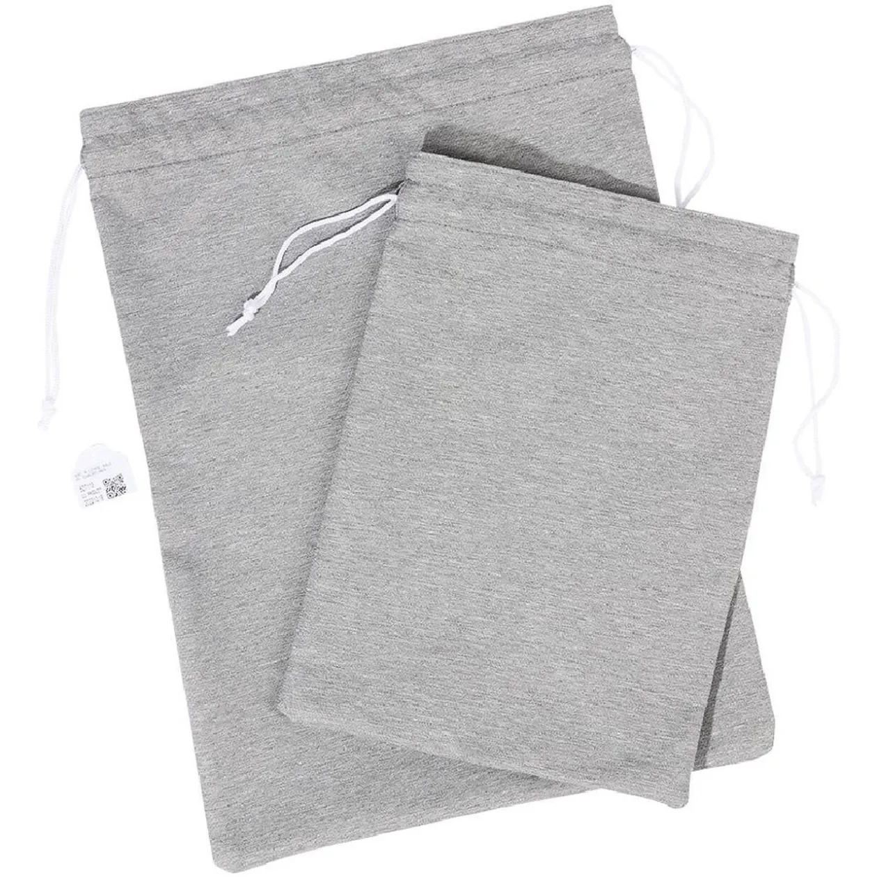 Sac à linge sale ou chaussures x2 polyester gris