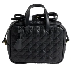 Sac à main bandoulière noir grand format 25,5x8,5xH19cm