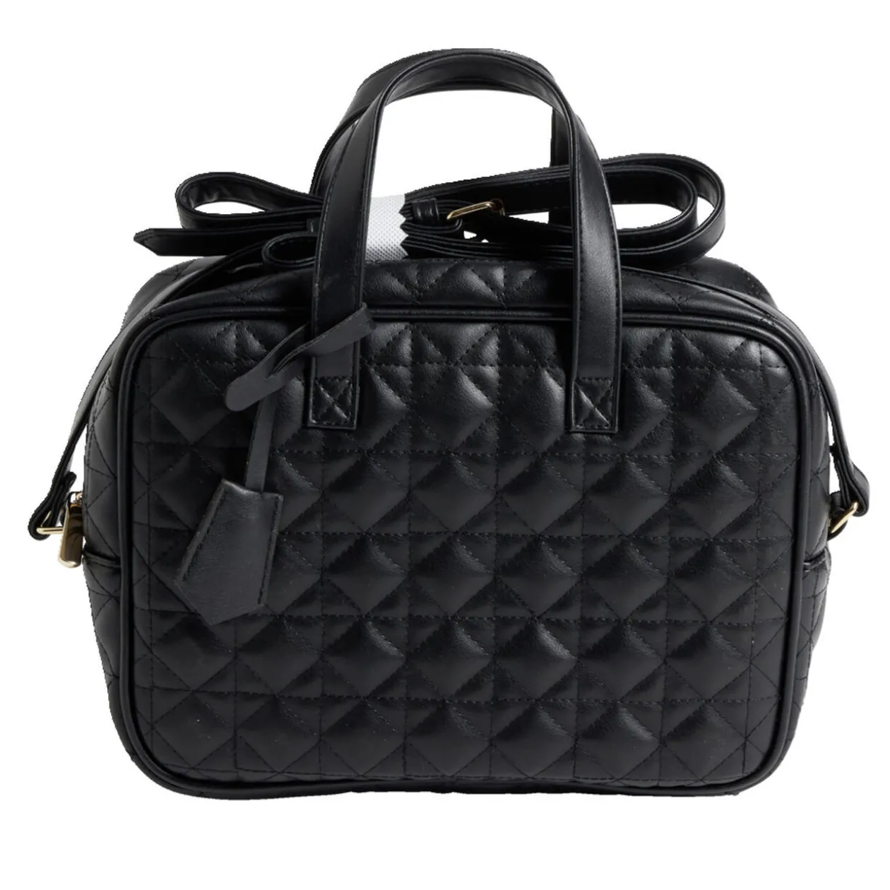 Sac à main bandoulière noir grand format 25,5x8,5xH19cm