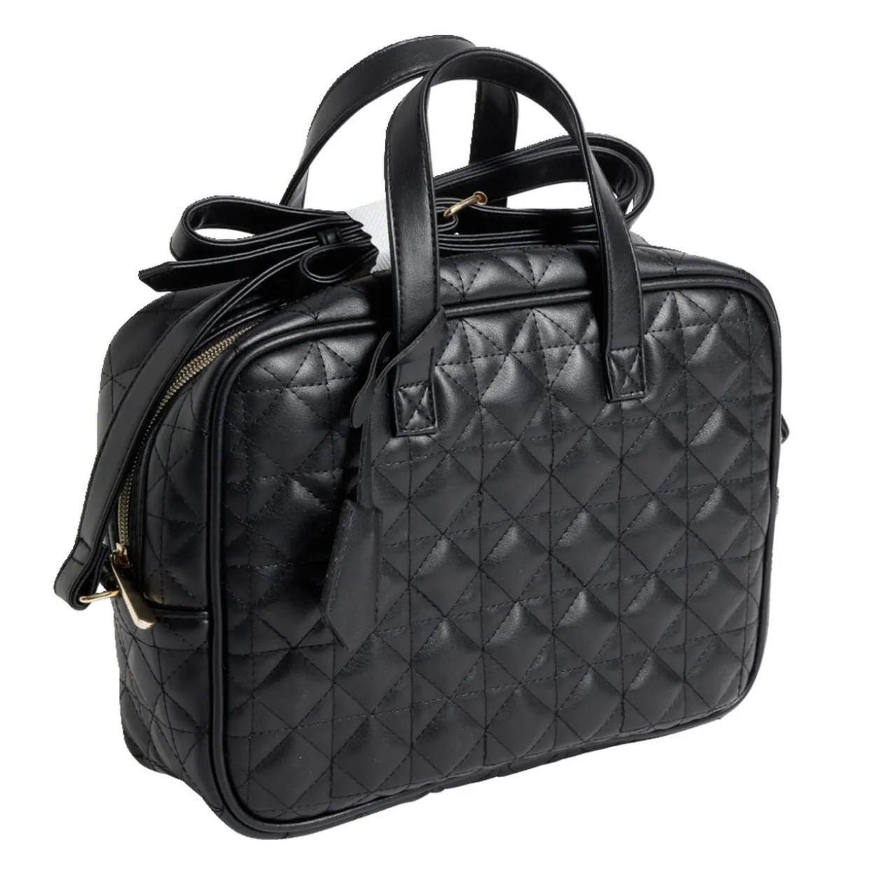 Sac à main bandoulière noir grand format 25,5x8,5xH19cm