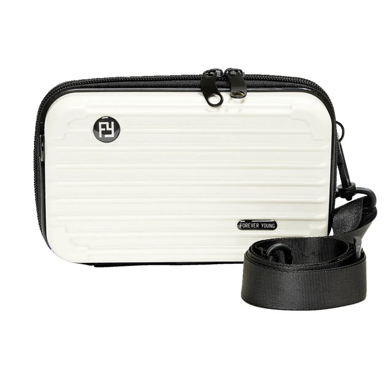 Sac à main valise avec bandoulière amovible noir 18x7xH11cm