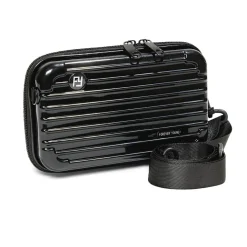 Sac à main valise avec bandoulière amovible noir 18x7xH11cm