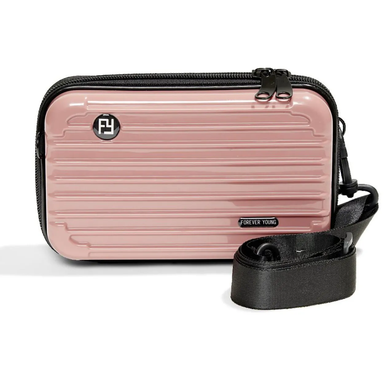 Sac à main valise avec bandoulière amovible noir 18x7xH11cm