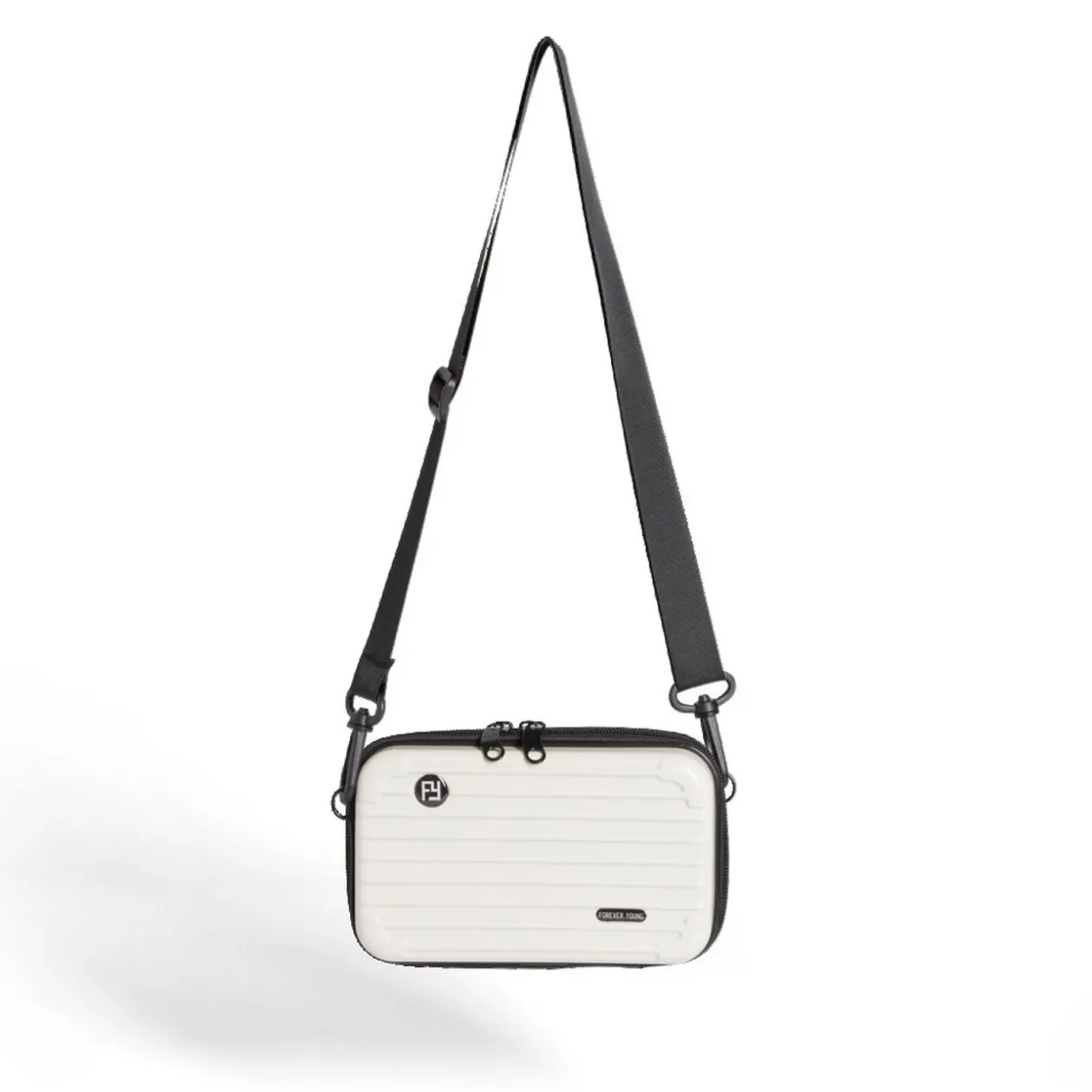 Sac à main valise avec bandoulière amovible noir 18x7xH11cm