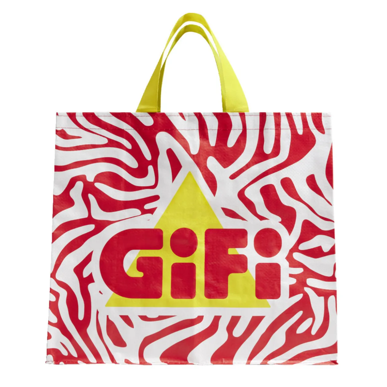 Sac cabas GIFI plasique zébré beige 45x20xH40cm