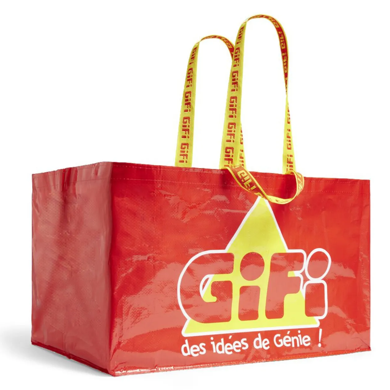 Sac cabas GIFI plastique rouge 45x20xH40cm