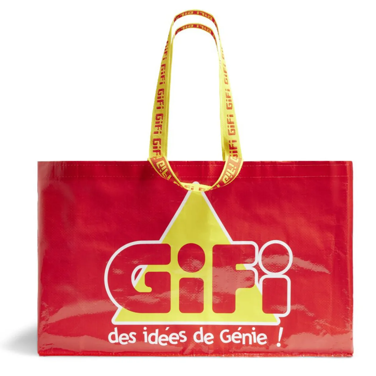 Sac cabas GIFI plastique rouge 45x20xH40cm