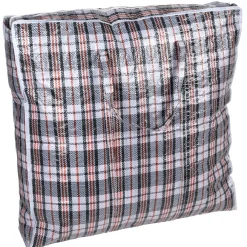 Sac de course plastique à carreaux