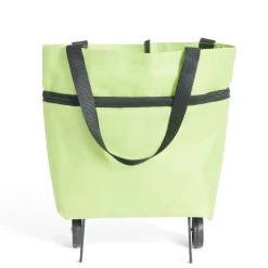 Sac de courses ajustable à roulettes 20L orange ou vert