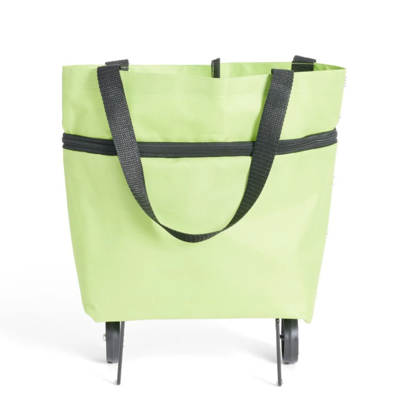 Sac de courses ajustable à roulettes 20L orange ou vert