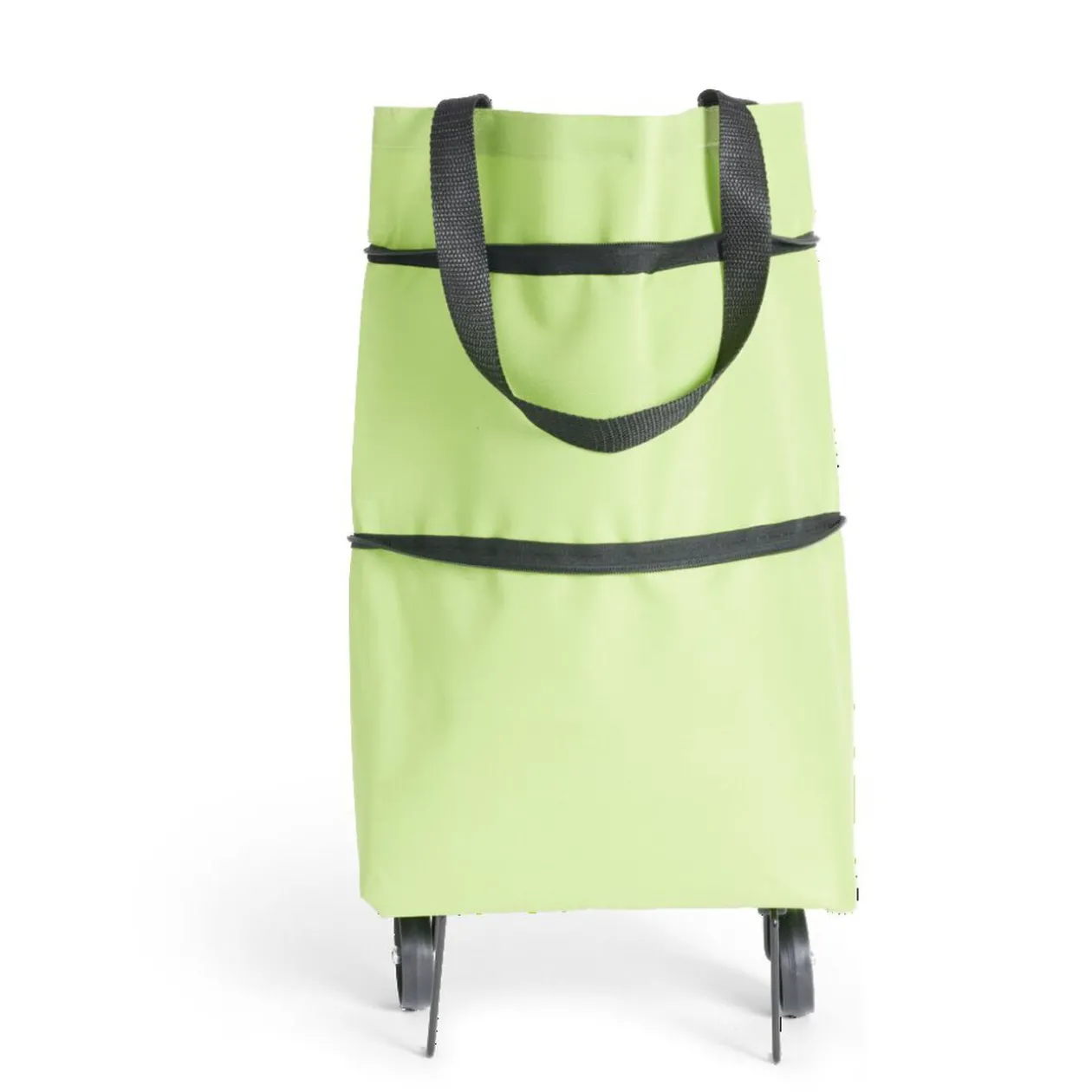Sac de courses ajustable à roulettes 20L orange ou vert