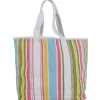 Sac de plage rayé multicolore