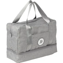 Sac de sport gris avec compartiment à chaussures