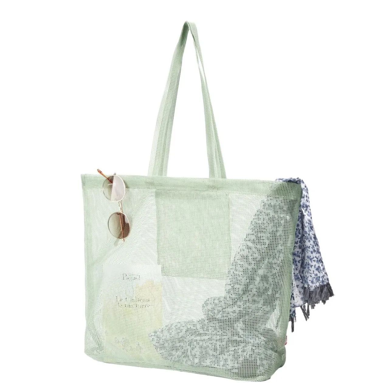 Sac mesh polyester grand format L48x36xH14cm - 4 coloris