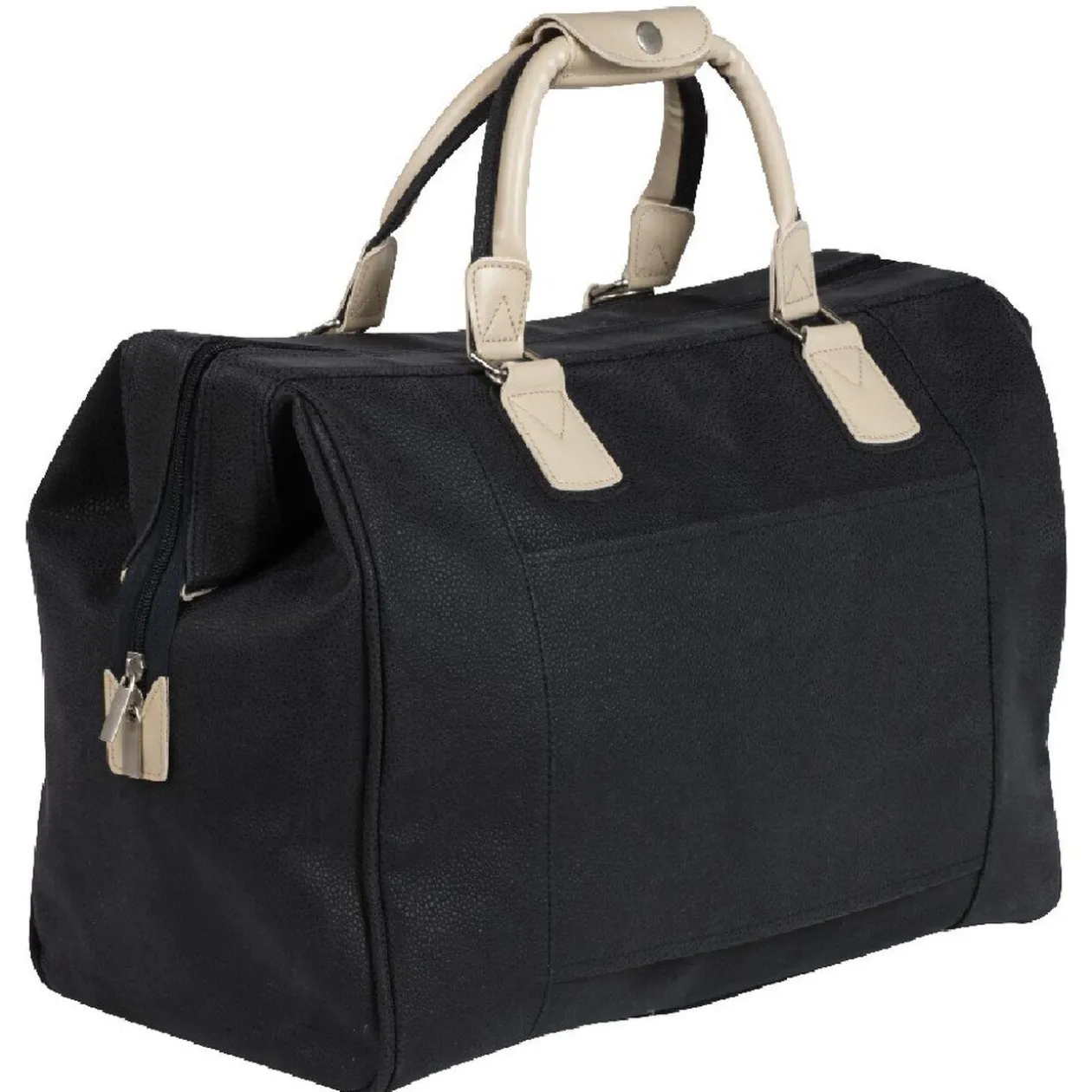 Sac week end noir et beige