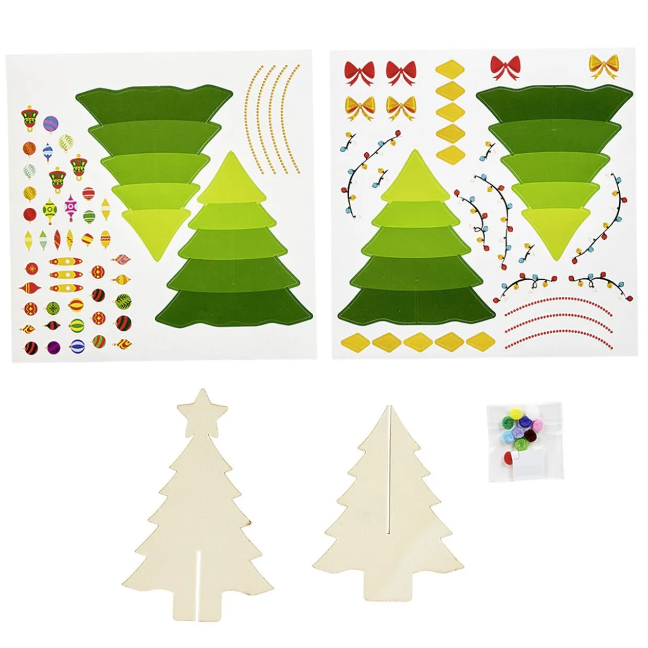 Sapin de Noël à décorer DIY en bois