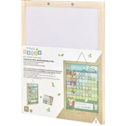 Semainier en bois avec récompenses pour enfant