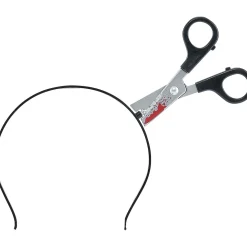 Serre-tête adulte Halloween illusion ciseau sanglant planté