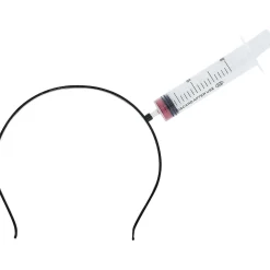 Serre-tête adulte Halloween illusion seringue planté