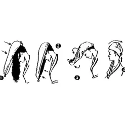 Serviette à cheveux ultra absorbante 100% coton blanc