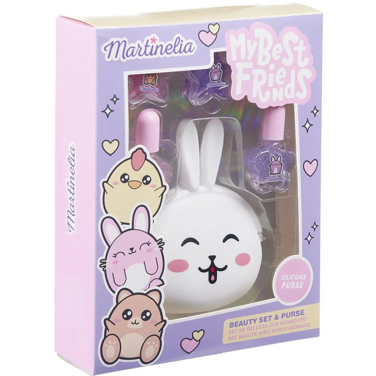 Set beauté Martinelia My Best Friends porte-monnaie lapin 6 pièces