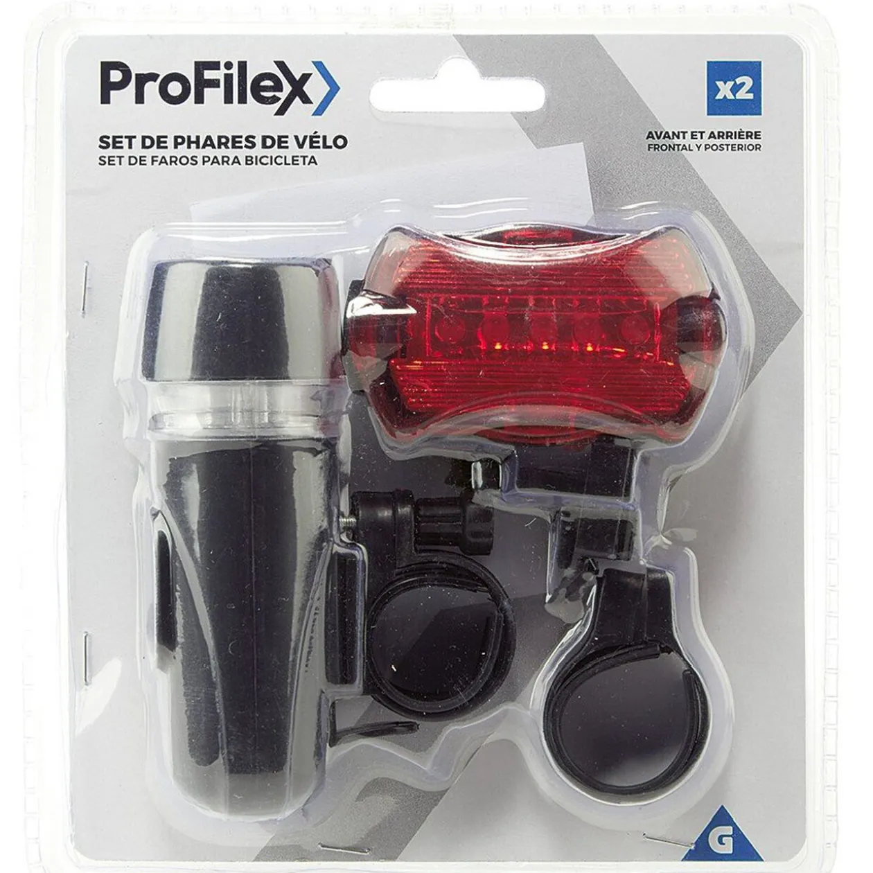 Set de phares pour vélo avant et arrière