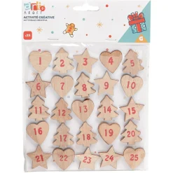 Stickers en bois numéroté