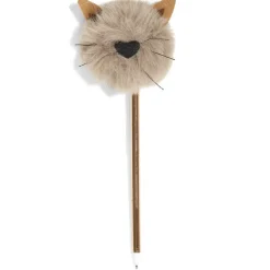 Stylo chat pompon - 3 coloris
