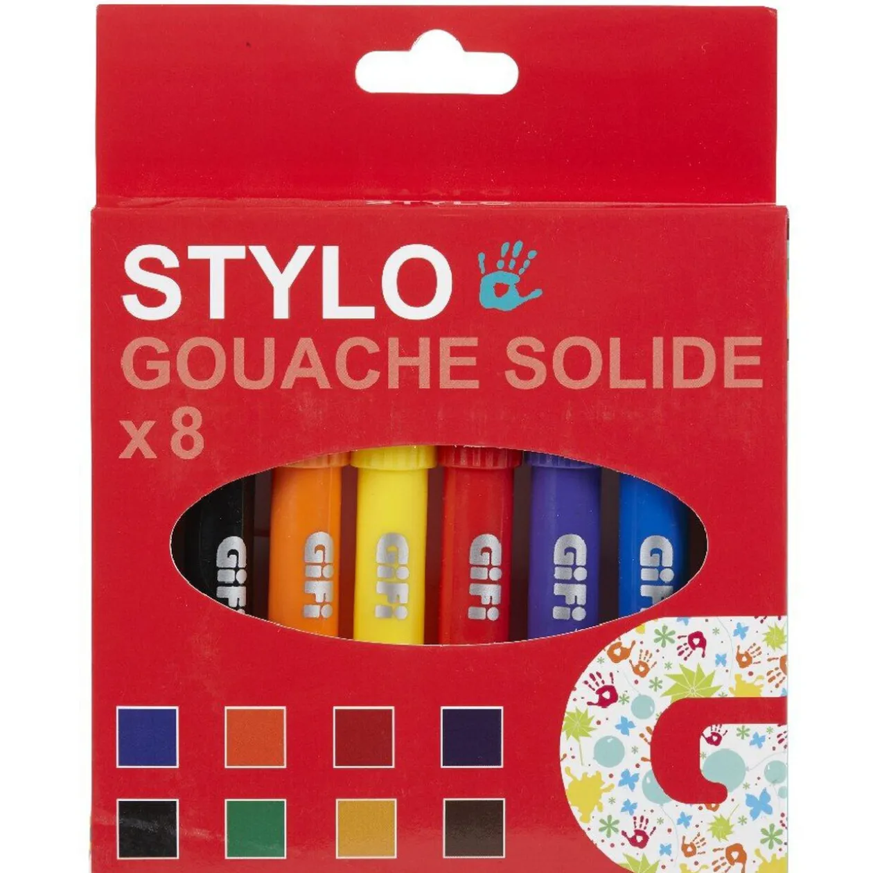 Stylo gouache solide x8