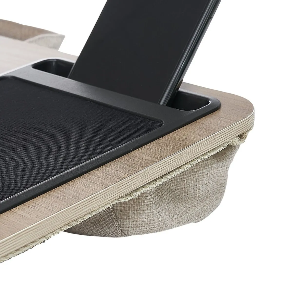 Support nomade pour ordinateur portable marron clair L57xl30xH7,5cm