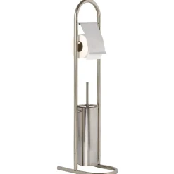 Support papier WC avec brosse gris
