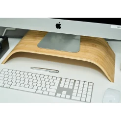 Support pour écran en bambou