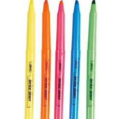 Surligneur stylo Bic x5