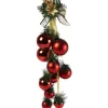 Suspension 10 boules de Noel rouge