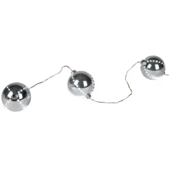 Suspension 3 boules de Noël digitales lumineuses 8 cm