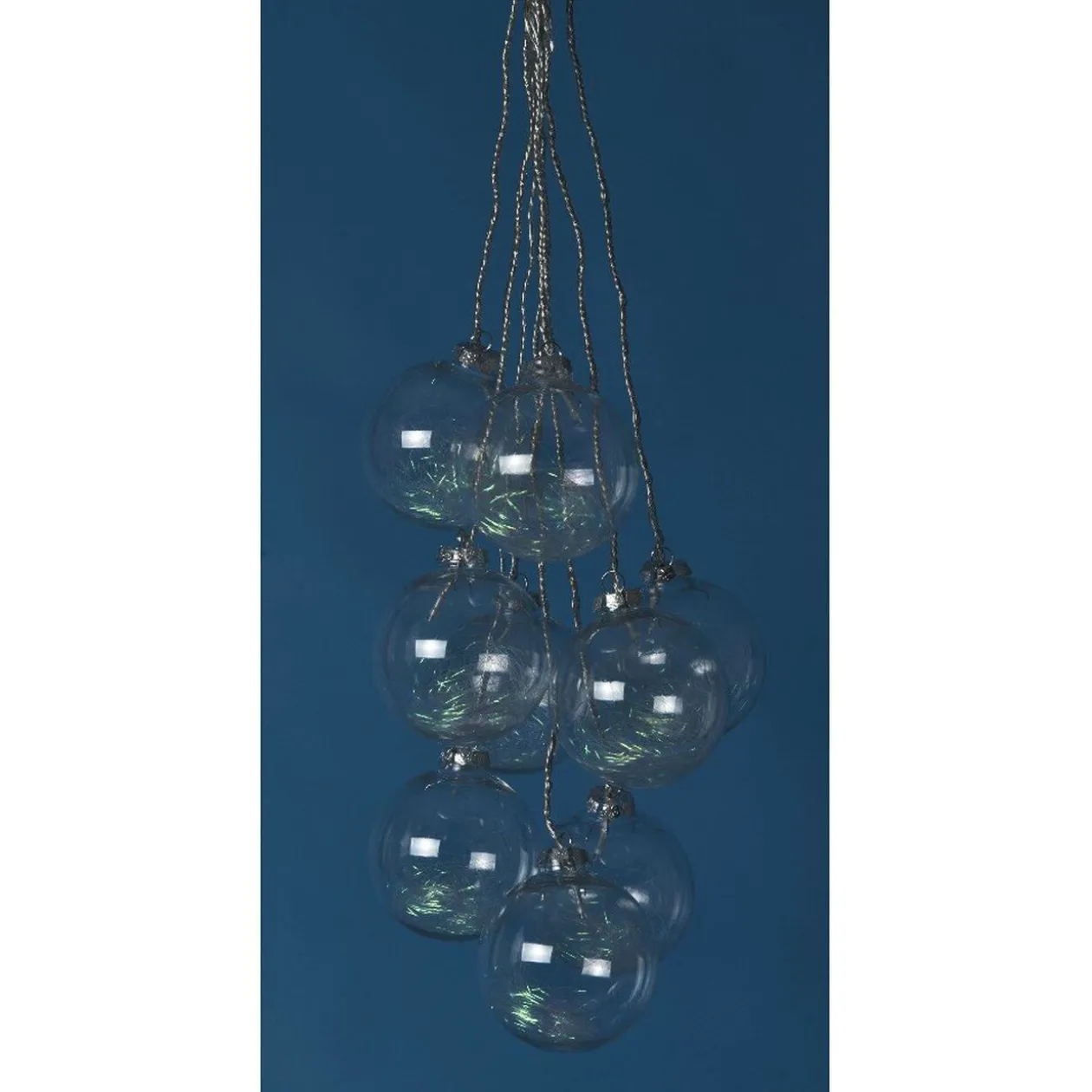 Suspension boules transparentes lumineuse