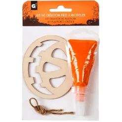 Suspension citrouille à décorer + pâte à modeler orange