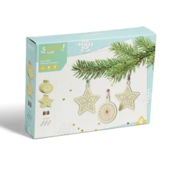 Suspension de Noël en bois à broder x10