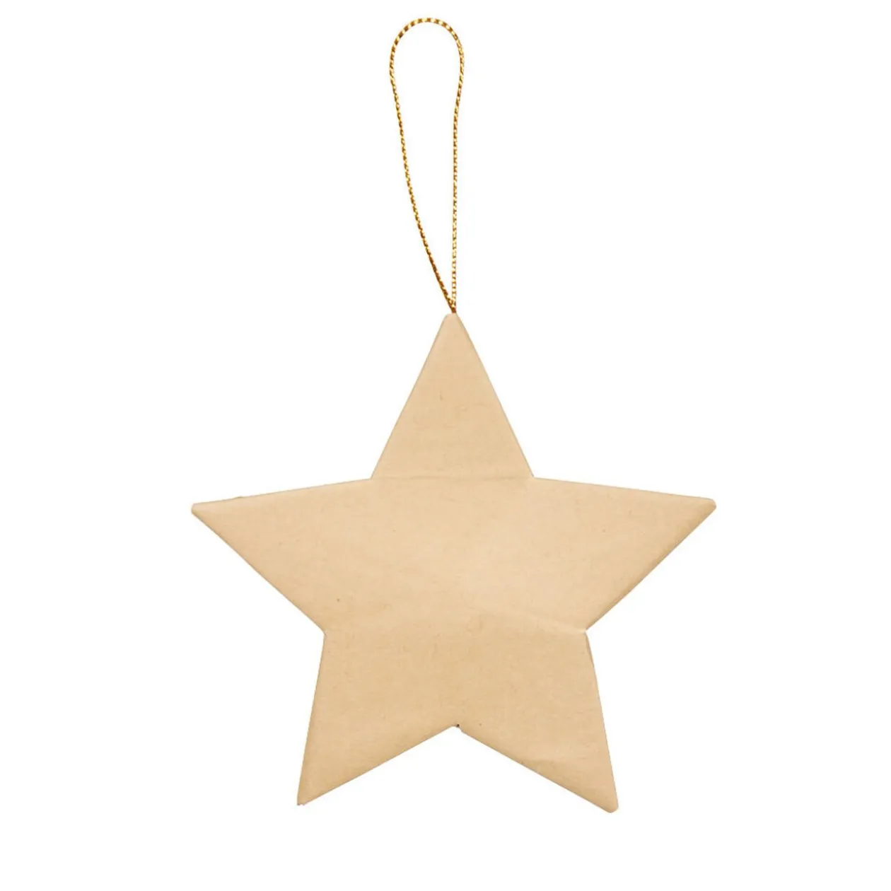 Suspension de Noël étoile papier mâché x6
